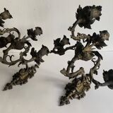 Paire d'appliques en bronze à 4 branches Napoléon III