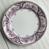 Assiette ancienne à décor oriental violet