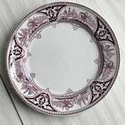 Antique plate with purple oriental decoration