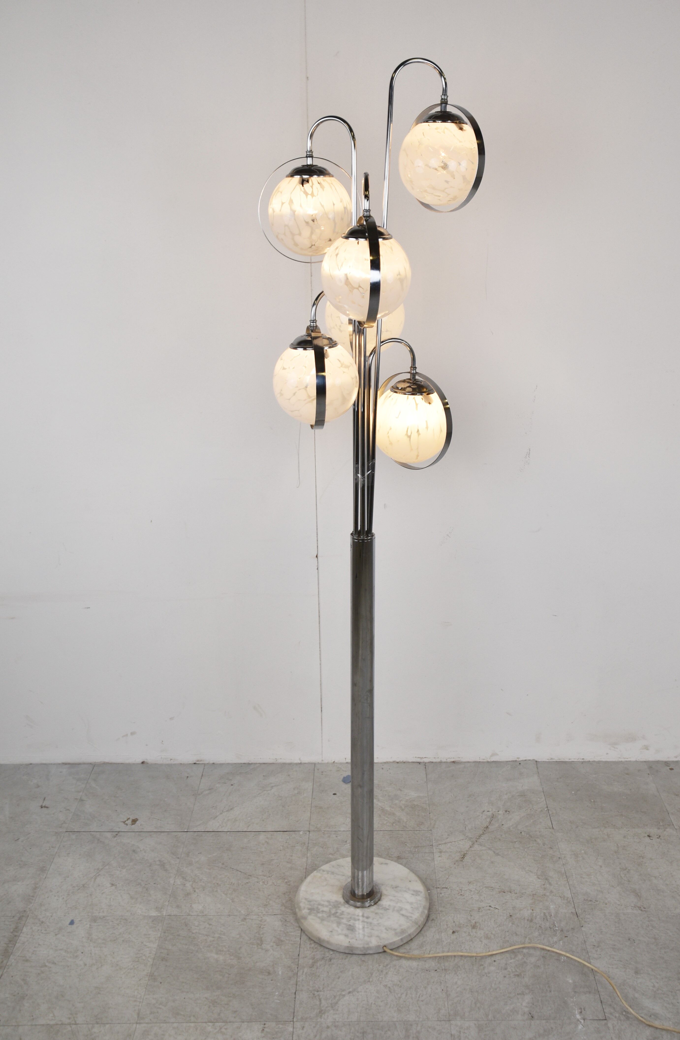 Vintage murano glass floor lamp, 1970s
