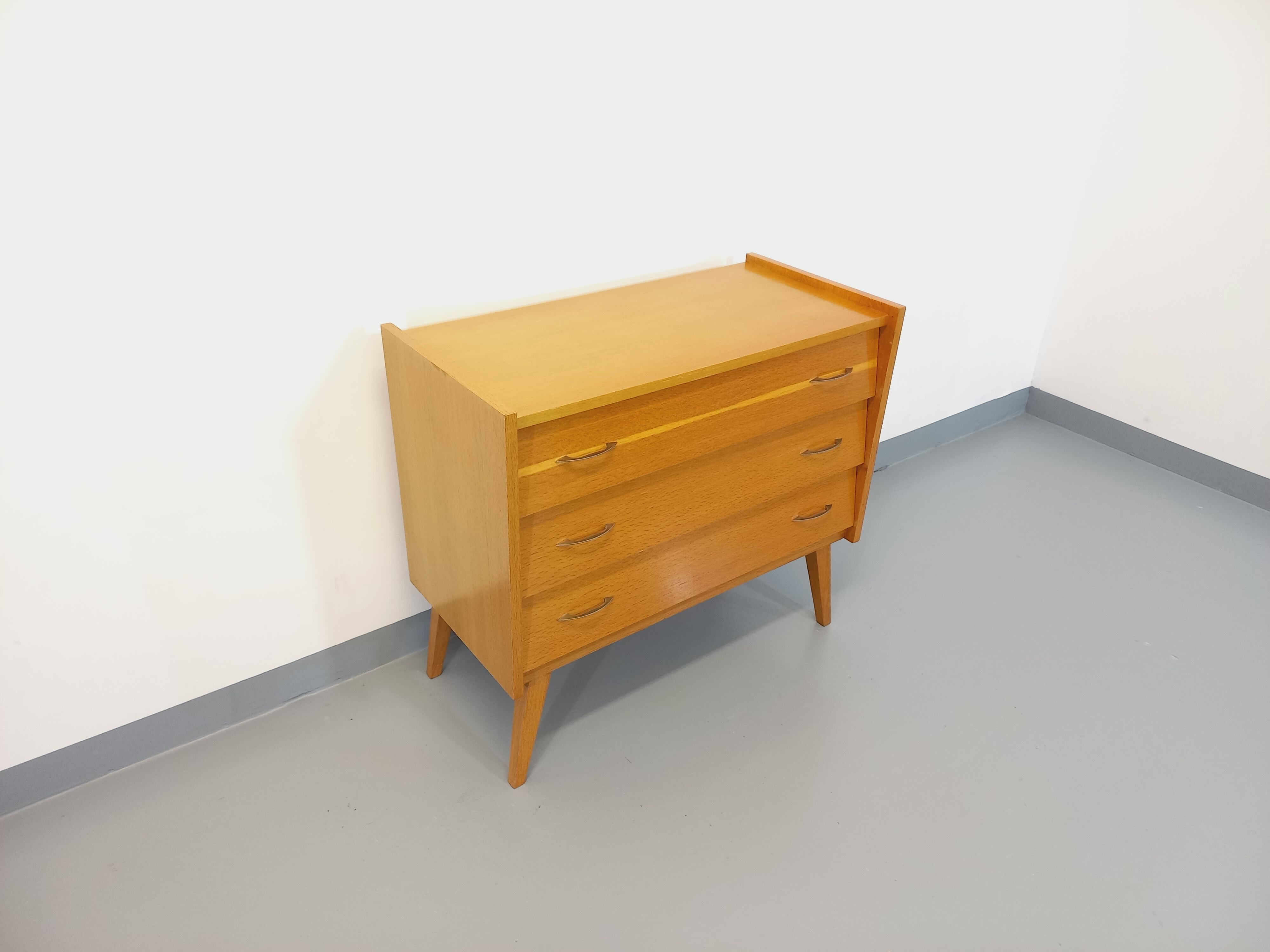 Vintage wooden chest of drawers from the 50s 60s