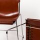 Ensemble de 4 chaises vintage italiennes en chrome et cuir des années 1970