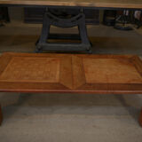 Leather coffee table 1970 " checkers "
