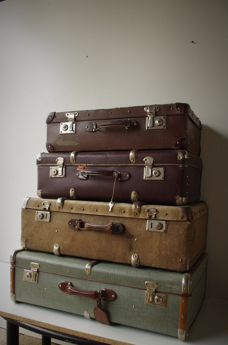 Vintage suitcases of the 1950