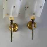 Pair of vintage 70s wall lights