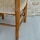 Trio of wooden chairs and mulched seat