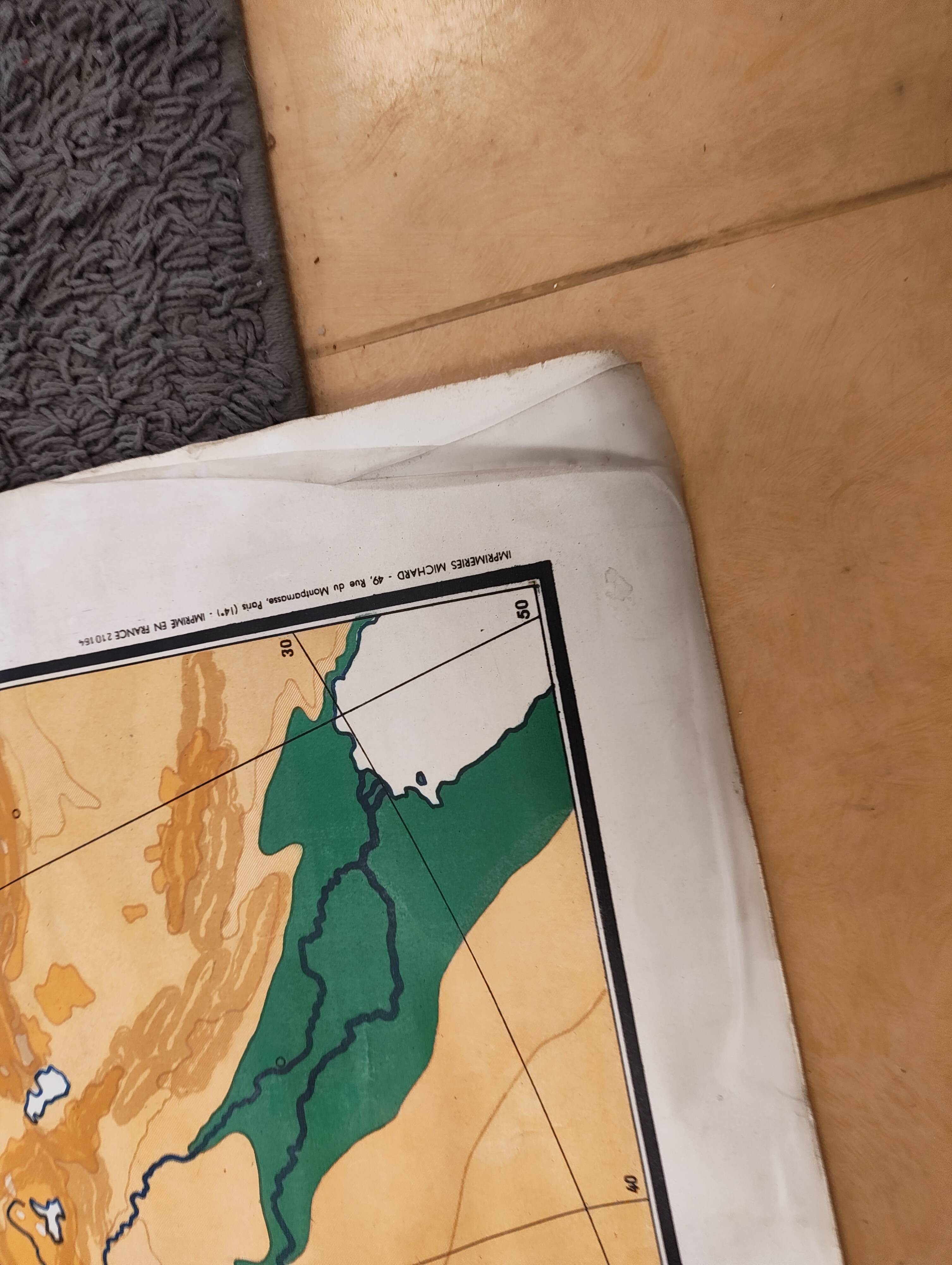 Old map Paul Kaeppelln Europe Physical