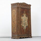 Armoire de mariée peinte d'art populaire