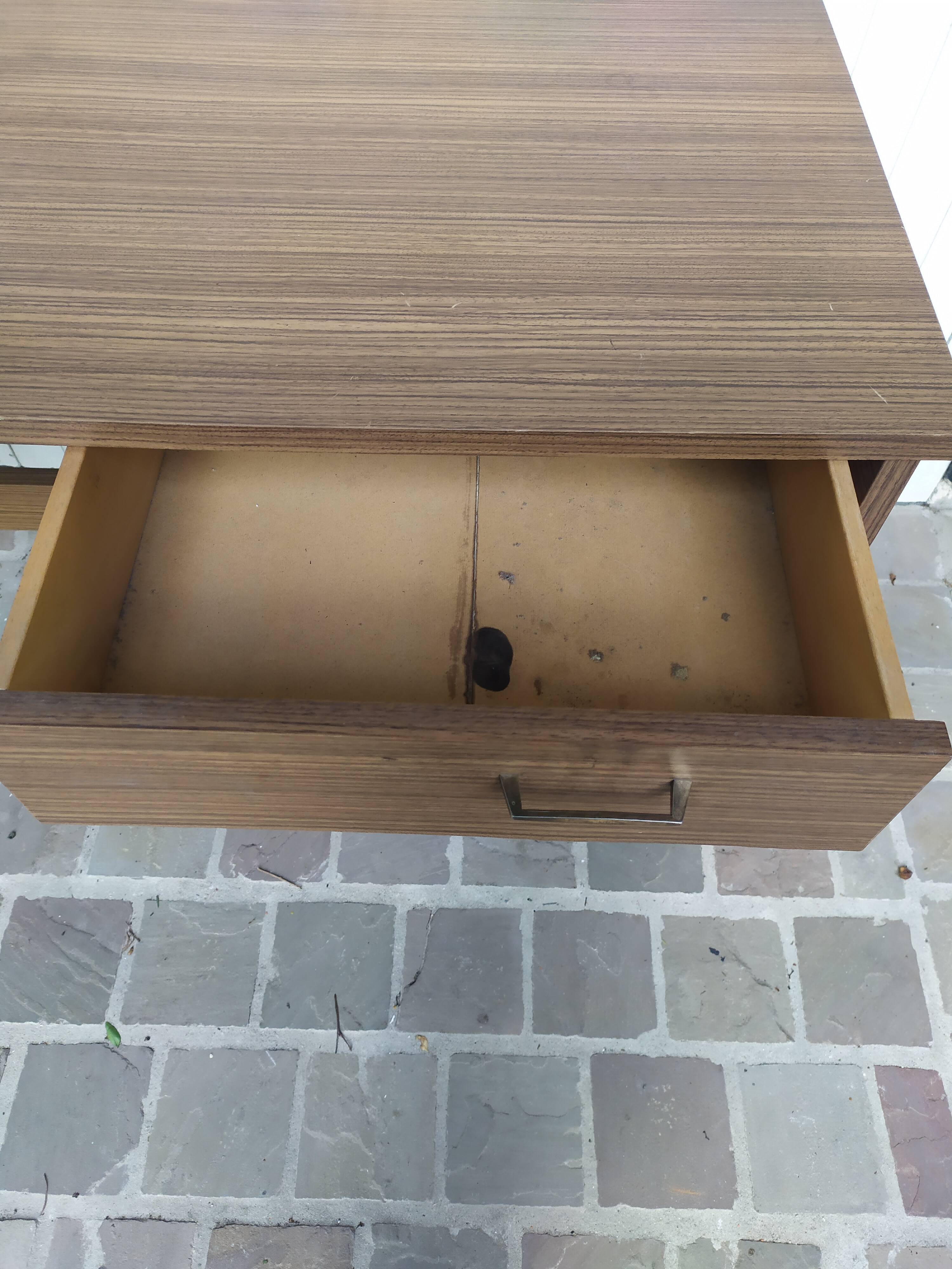 Vintage desk in brown formica