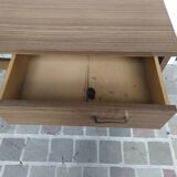 Vintage desk in brown formica