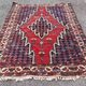 Antique handmade wool carpet, Mazlagan Iran 194 cm