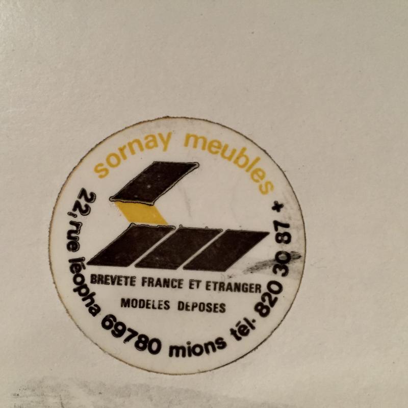 Table and 3 chairs Andre Sornay circa 60