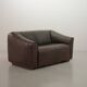 De Sede DS47 Extendable Brown Sadle Leather Loveseat Sofa. Switzerland, 70s