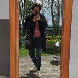 Miroir porte biseauté avec un angle arrondi