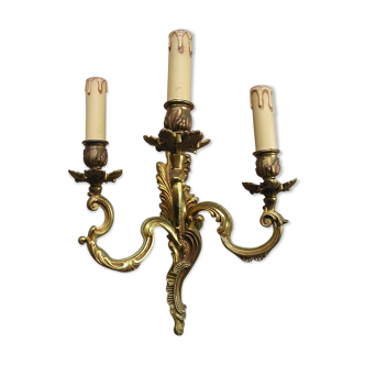 Louis XV-style gilded bronze wall light