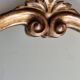 Vintage rocaille style mirror in stucco and wood 80 cm