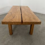 Solid elm wood coffee table 60s