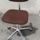 Fauteuil de bureau vintage tissu marron