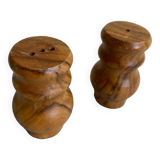 Olive wood salt and pepper shakers