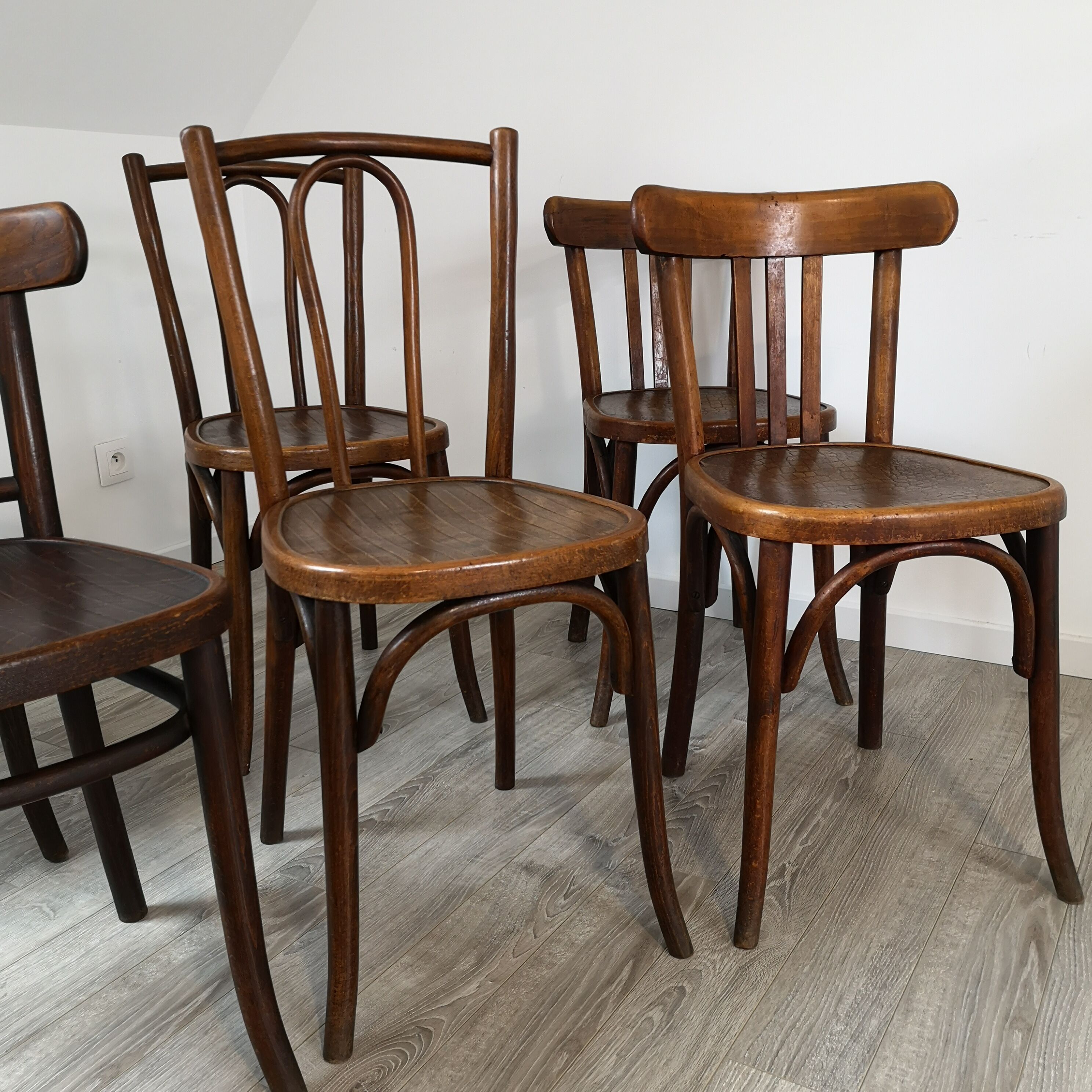 Set of 6 chairs bistro mismatched