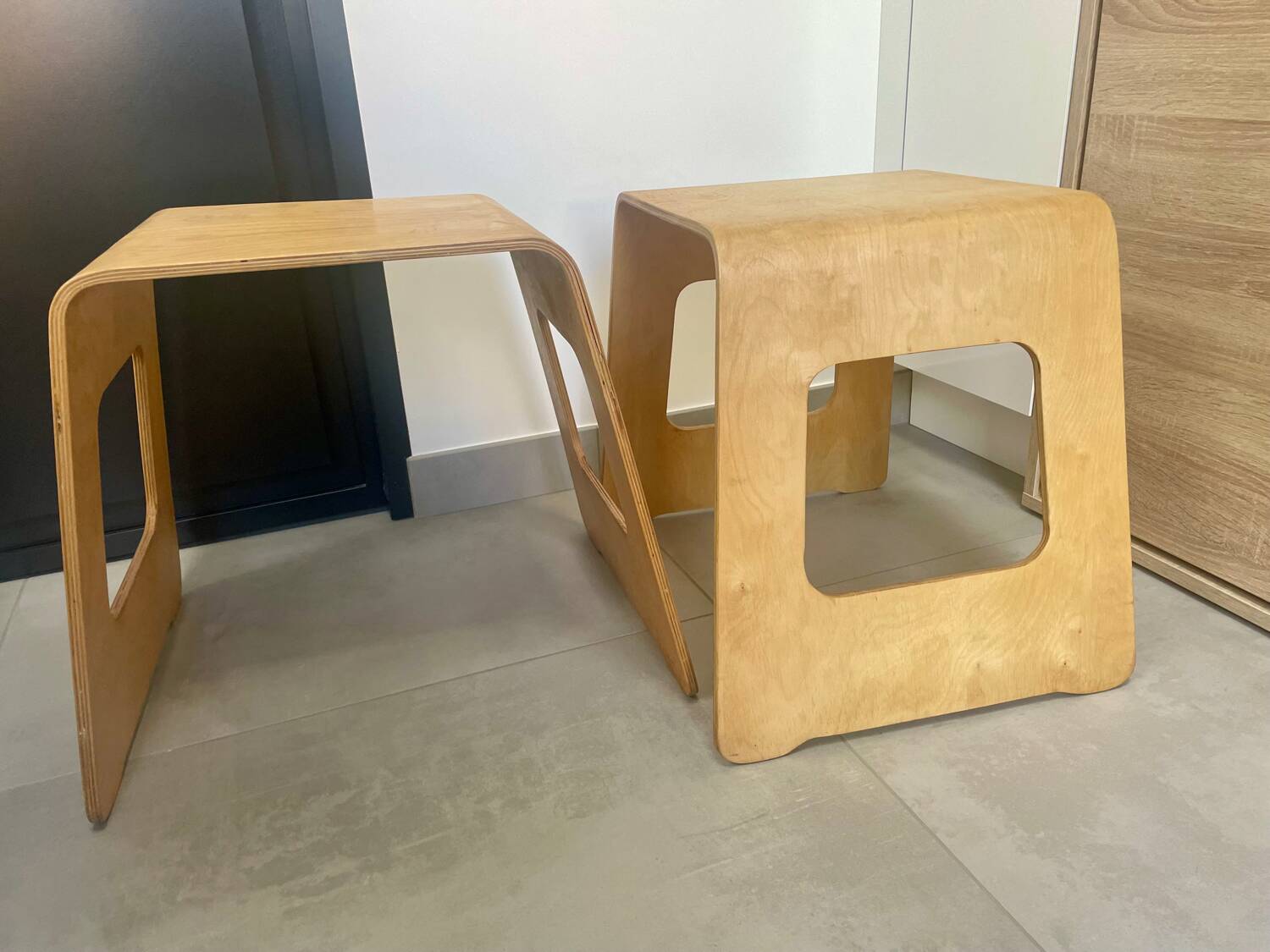 Pair of benjamin ikea table stools 1990