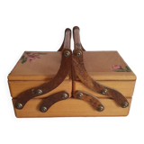 Small wooden sewing box worker