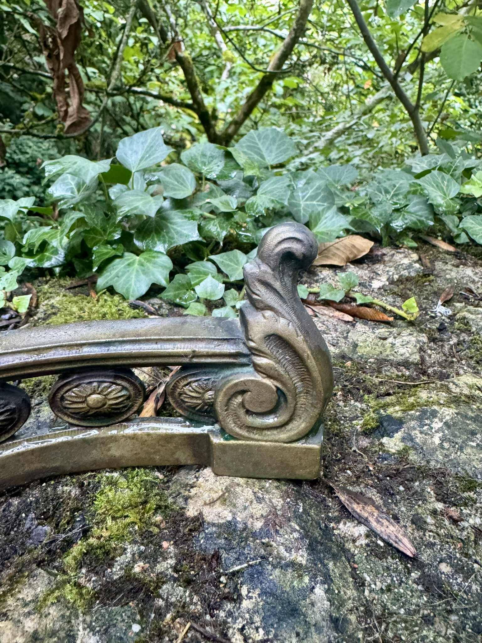 Barre de cheminée en bronze XIXe siècle