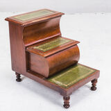 Mahogany compartmental library steps, 1930s