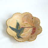 Brass hummingbird cup