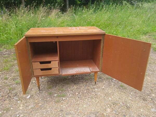 meuble vintage pour machine a coudre singer