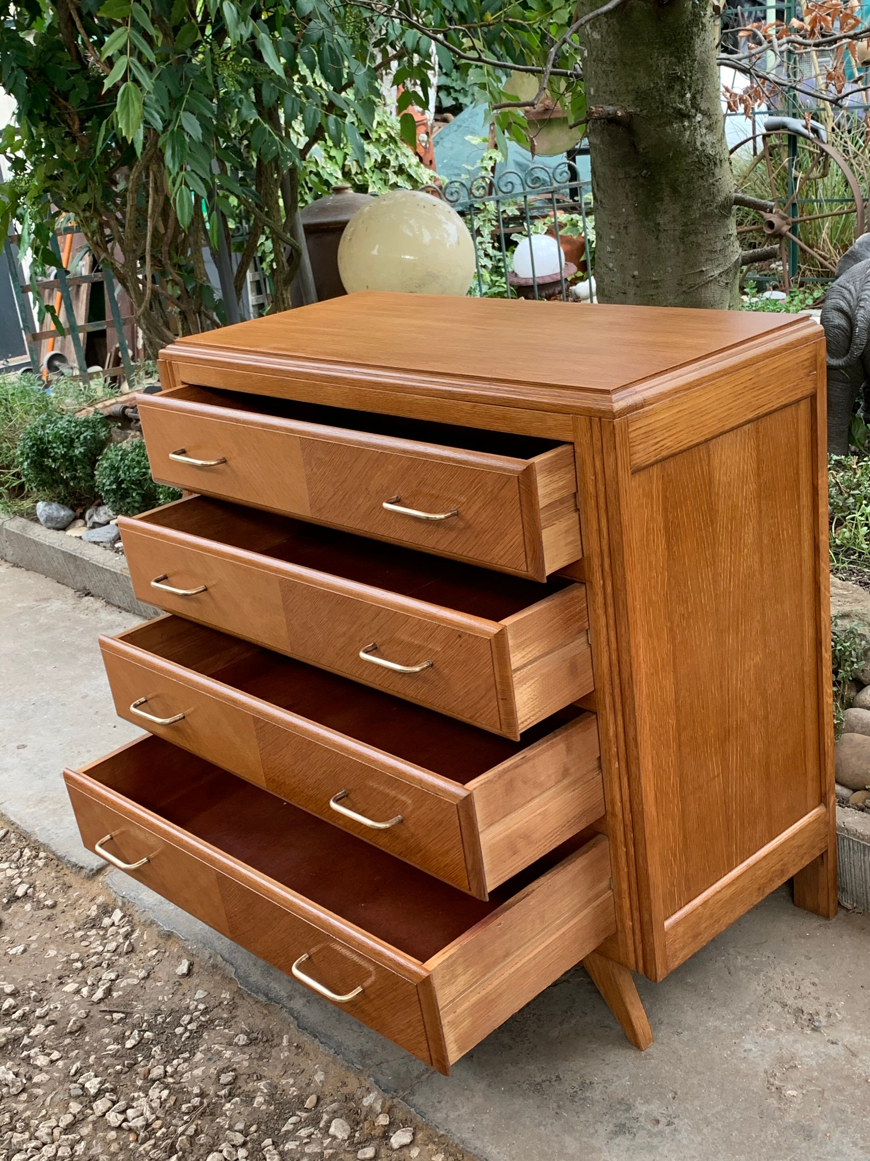 Vintage compass feet dresser