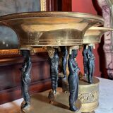 Italian Empire Bronze and Brass Tazzas with Sphinxes, 1800s, Set of 2