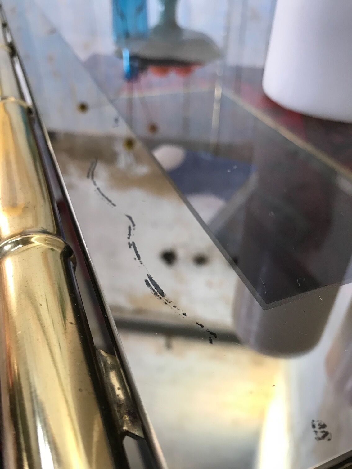 Bamboo imitation brass coffee table