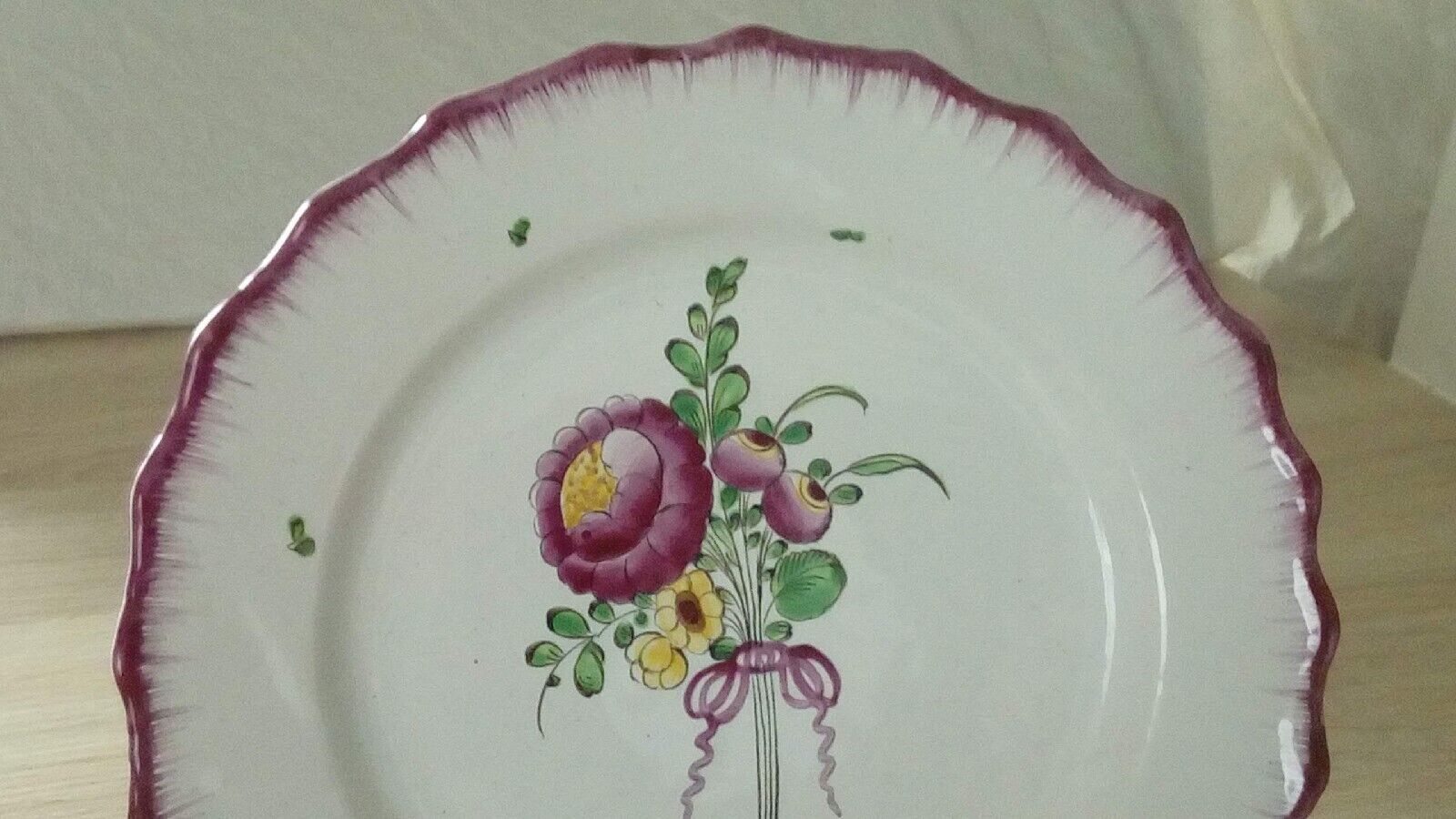 Les islettes earthenware plate late 19th century