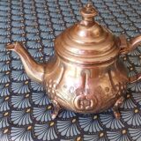 Silver-plated metal teapot with hallmarks
