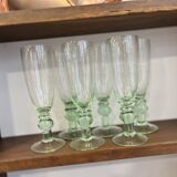 Bubbled glass flutes Montauroux