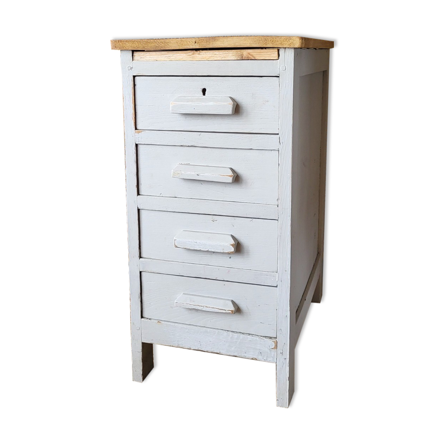 Wooden rag picker painted 50s