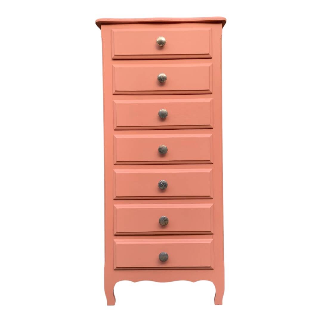 Vintage coral pink weekly planner H120