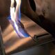 Antique enamelled cast iron stove "Faunus" – renovated