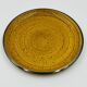 Vintage speckled yellow Palma plate Boch La Louvière