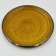 Vintage speckled yellow Palma plate Boch La Louvière