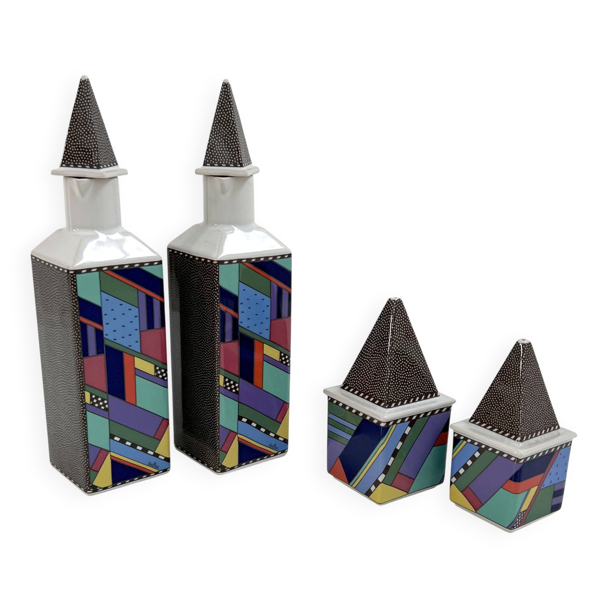 Set Oil/Vinegar Salt/Pepper Metropol by Barbara Brenner for Rosenthal, 90