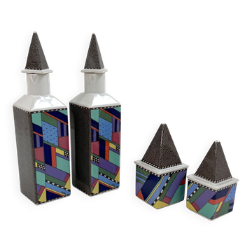 Set Oil/Vinegar Salt/Pepper Metropol by Barbara Brenner for Rosenthal, 90