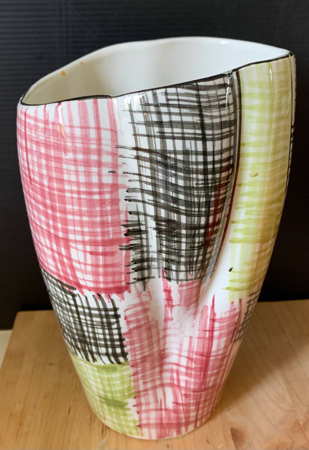 Sarreguemines ceramic vase