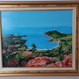 Toile au couteau, La Rade d'Agay de Danielle Saliba