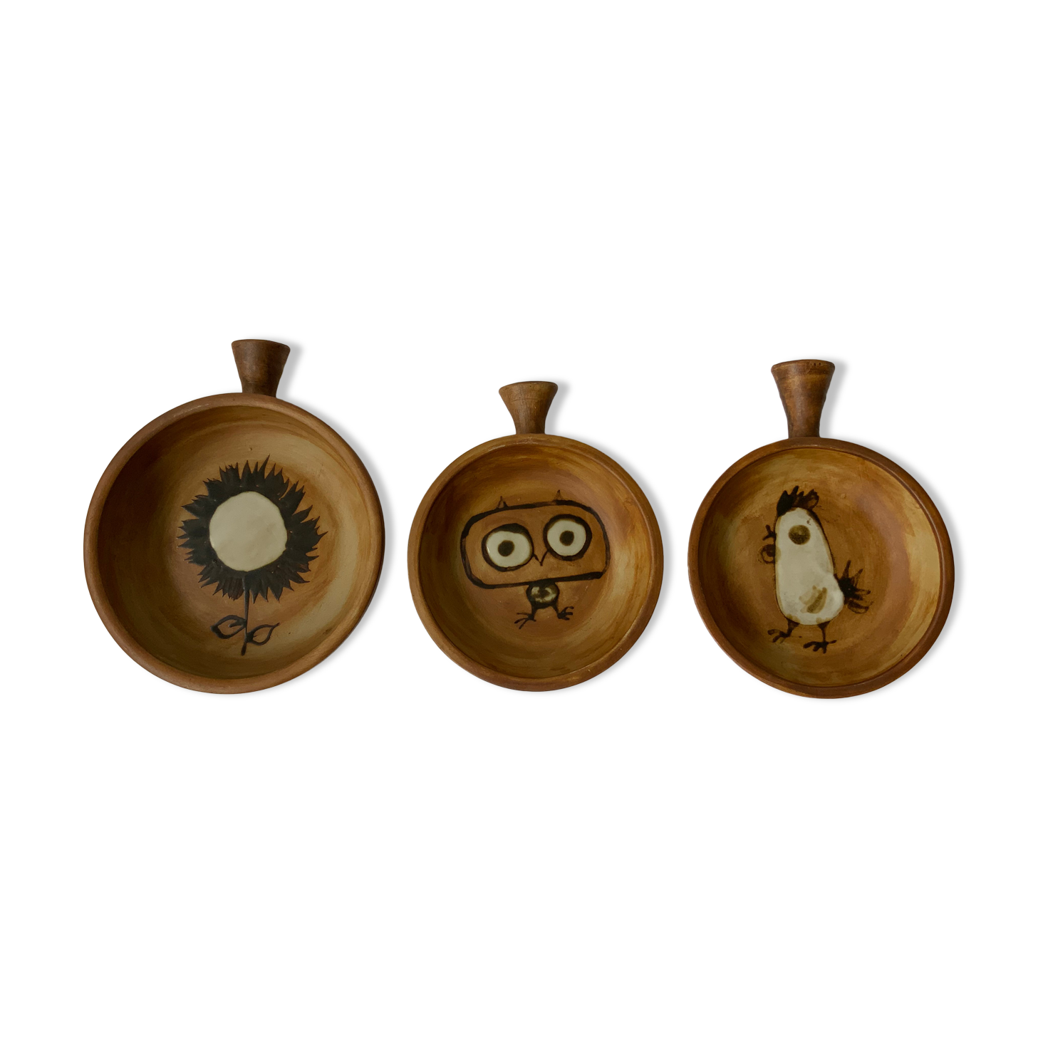 Set of 3 ramekins Pottery la Colombe