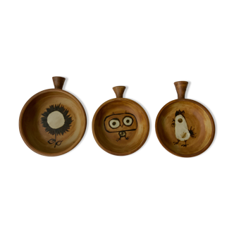 Set of 3 ramekins Pottery la Colombe