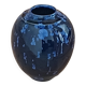 Blue crystallised vase