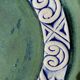 Pair of dishes or large plate in quimper sandstone vintage old art deco 1930