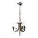 Empire-style bronze chandelier with 3 arms of light topped with eagle heads. French work. Circa 1900.